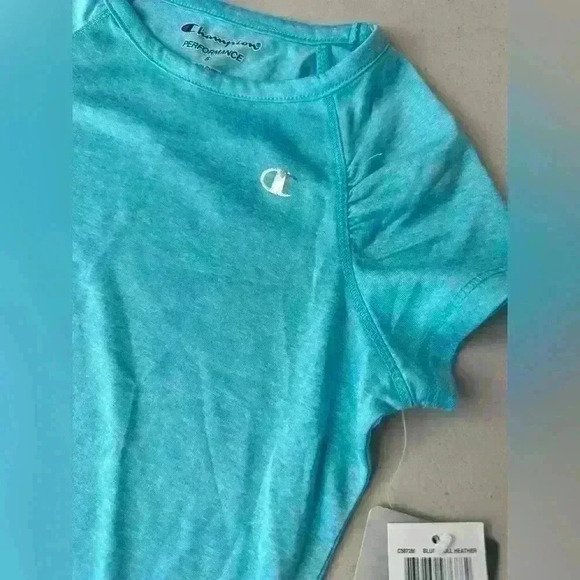 Champion Kids Core Performance T-Shirt Size 5  Blue Atoll Heather - Picture 5 of 6